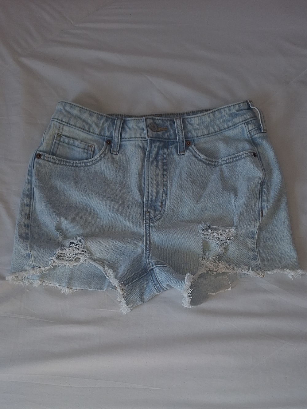 Old Navy Light Blue Distressed Denim Shorts